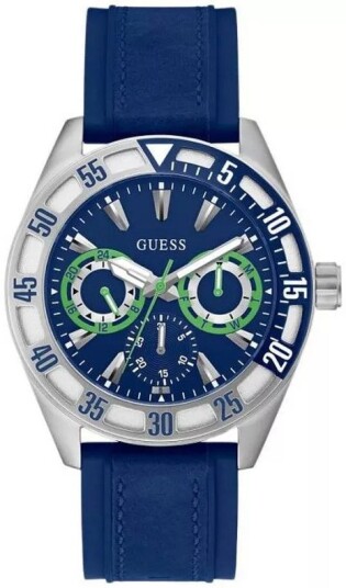 Guess Herreklokke GW0903G1 Letterman Blå/Lær Ø44 mm Guess Herreklokke GW0903G1 Letterman Blå/Lær Ø44 mm