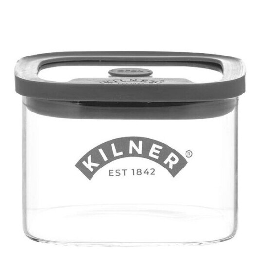 Kilner Fresh S oppbevaringskrukke 0,5L glass/grå Kilner Fresh S oppbevaringskrukke 0,5L glass/grå