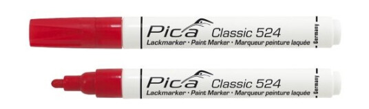 Pica Classic Industry Mærkepen Rød Rund Spiss 2-4 mm Håndverktøy Pica Classic Industry Mærkepen Rød Rund Spiss 2-4 mm Håndverktøy