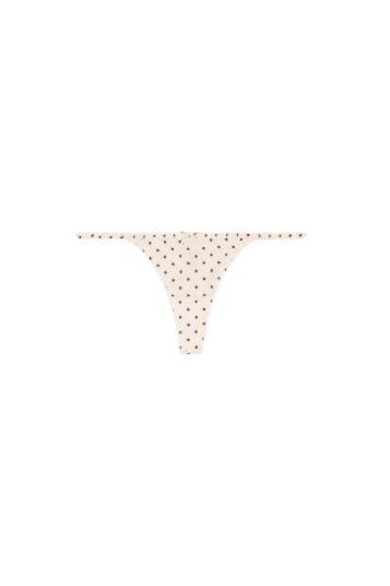 ROTATE Birger Christensen Thong With Mid Waist CreaM ROTATE Birger Christensen Thong With Mid Waist CreaM