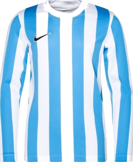Nike Spillerdrakt Dri FIT Striped Division IV   Hvit/Universitetsblå/Svart Langermet Barn størrelse XL: 158 170 cm