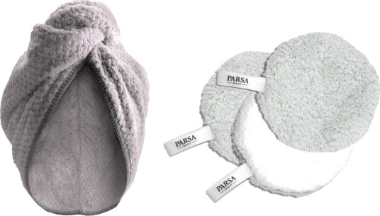 Parsa Beauty Microfiber Towel + Parsa Beauty Microfiber Pads