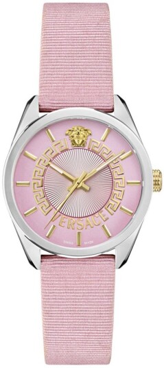 Versace Dameklokke VE8A00124 V Circle Rosa/Lær Ø36 mm