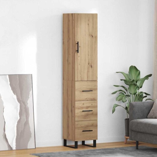 Høyskap med skuff Artisan Eik 34,5 x 34 x 180 cm Konstruert tre Høyskap med skuff Artisan Eik 34,5 x 34 x 180 cm Konstruert tre