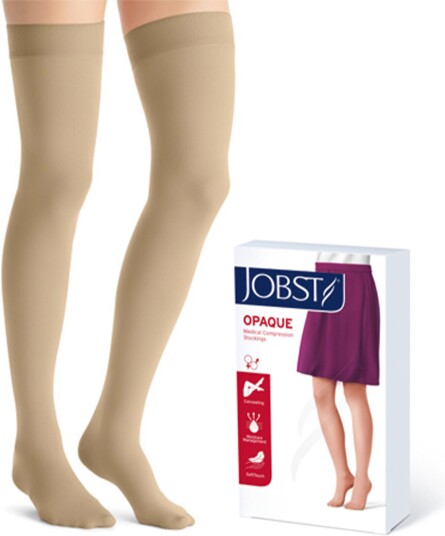 JOBST Opaque lårstrømpe, Klasse 2, small, natural, 1 par JOBST Opaque lårstrømpe, Klasse 2, small, natural, 1 par