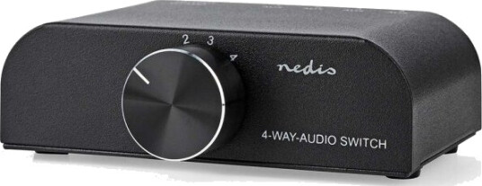 Nedis Analog Audio Switch | 4-Port port(s) | Koblingsinngang: 1x 3.5 mm Lyd inngang / 3x (2x RCA Hunn) | Koblingsutgang: 1x (2x RCA Hunn) | Manuell | Metall | Antrasitt Nedis Analog Audio Switch | 4-Port port(s) | Koblingsinngang: 1x 3.5 mm Lyd inngang / 3x (2x RCA Hunn) | Koblingsutgang: 1x (2x RCA Hunn) | Manuell | Metall | Antrasitt