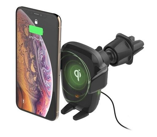 iOttie AutoSense Wireless 2-1 Air Vent and CD Mount car wireless charging holder + car power adapter