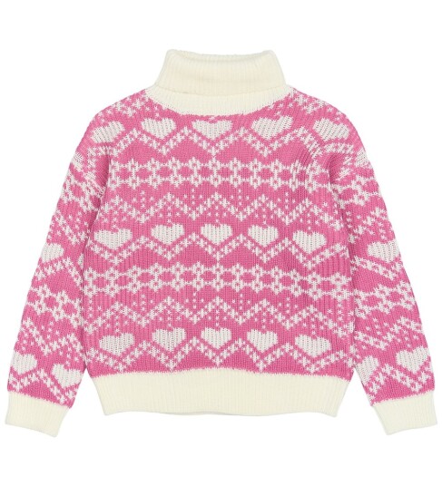The New Tnperline Jacquard Pullover Pink 110/116
