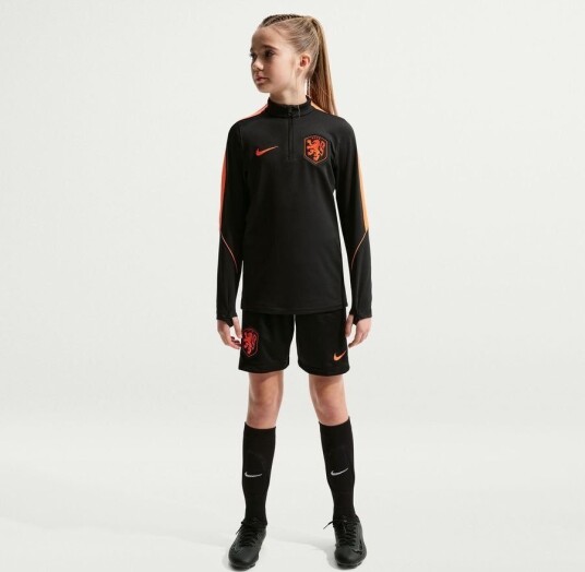 Holland Treningsskjorte Dri fit Strike Drill World Cup 2026   Svart/hyper Crimson Barn   Nike størrelse XL: 158 170 cm