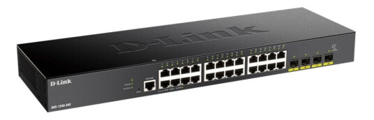 D-Link Dgs 1250-28X - Switch - L3 Lite - Smart - 24 X 10/100/1000 + 4 X 10 Gigabit Sfp+ - Rackmonterbar
