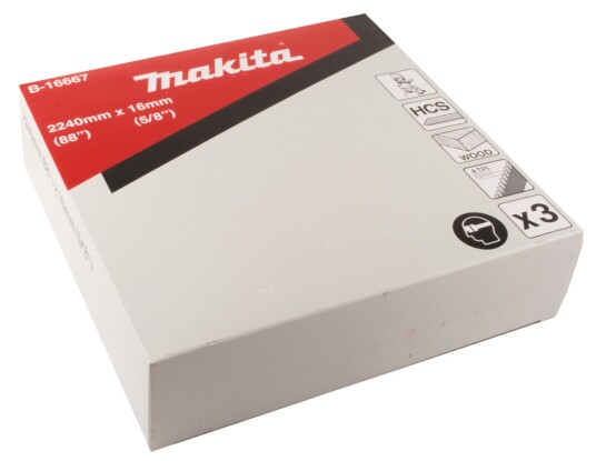 Makita Båndsagblad 2240mm 16mm for Hard og Bløtt Tre - 3 Deler Makita Båndsagblad 2240mm 16mm for Hard og Bløtt Tre - 3 Deler