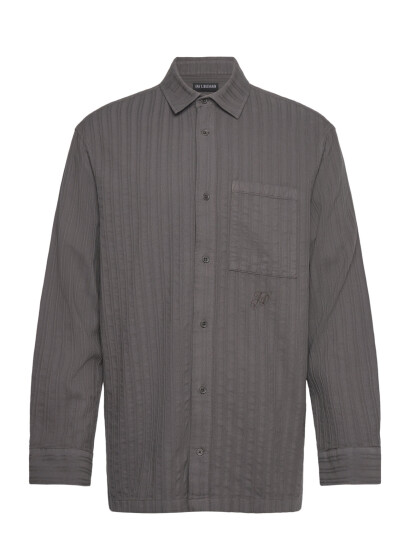HAN Kjøbenhavn Relaxed Striped Shirt - Grey - 50