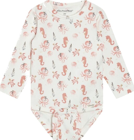 Minymo Body I/e Vanilla Ice Minymo 1½ år 86 Langermet Body Hvit Oransje