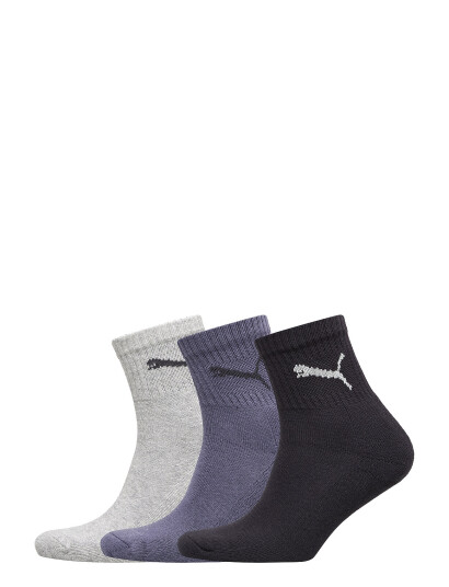 PUMA Unisex Short Crew Sokker 3P Blå Strl 35-38