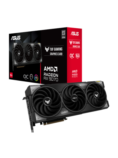 ASUS Radeon RX 9070 TUF OC 16GB GDDR6 Grafikkort med HDMI 2.1 og DisplayPort 2.1 ASUS Radeon RX 9070 TUF OC 16GB GDDR6 Grafikkort med HDMI 2.1 og DisplayPort 2.1