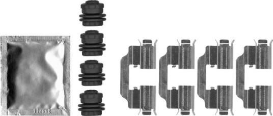 Monteringssett, bremseklosser HELLA 8DZ 355 206-381