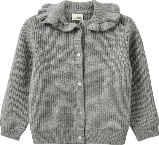 Sofie Schnoor Cardigan Strikk Ull Grey Melange Sofie Schnoor 8 år 128 Cardigan Grå