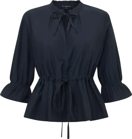 French Connection | Era Poplin Ruffle Collar Top | M