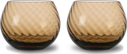 Byon Opacity vannglass 22 cl 2-pk Brun