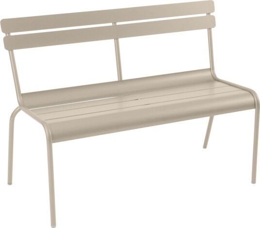 Fermob - Luxembourg Bench With Backrest Nutmeg 14 - Hagebenker - Frédéric Sofia - Beige - Metall