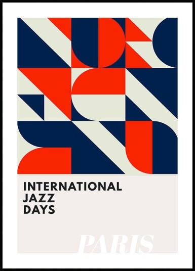 Jazz Days Paris Poster Plakat / 70x100cm