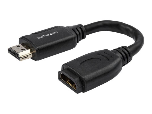 StarTech 6in High Speed HDMI Port Saver Cable with 4K 60Hz - Short HDMI 2.0 Male to Female Adapter Cable - Port Extender (HD2MF6INL) - StarTech 6in High Speed HDMI Port Saver Cable with 4K 60Hz - Short HDMI 2.0 Male to Female Adapter Cable - Port Extender (HD2MF6INL) -