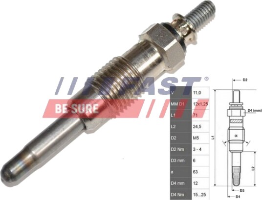 Glødeplugg FAST FT82710