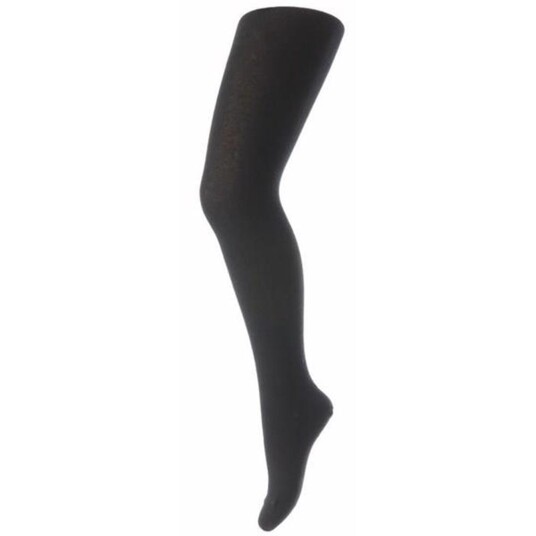 MP 326 Cotton Plain Tights 08 Black 7-8 år/130