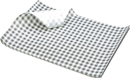 Genware Fettett papir rutete sort 35 x 25 cm 1000 stk Genware Fettett papir rutete sort 35 x 25 cm 1000 stk