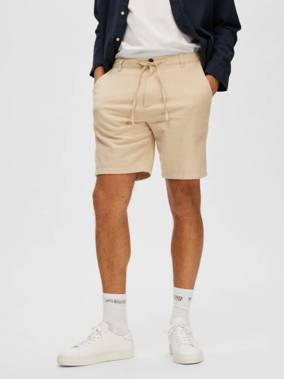 Selected Homme Regular Brody Linen Shorts Beige XL