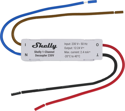 Shelly 1-Channel Decoupler 230V Shelly 1-Channel Decoupler 230V