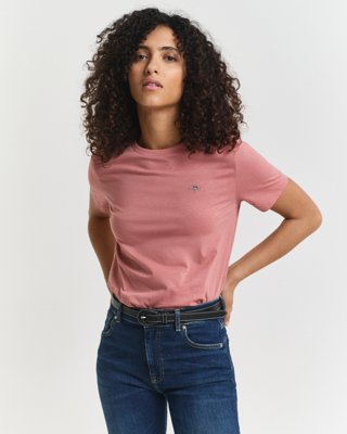 Gant Klassisk t-skjorte med shield-logo FADED BRICK XS