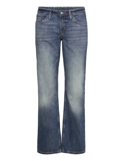 Weekday Arrow Low Rise Regular Straight Leg Jeans - Blue - 32 x 34