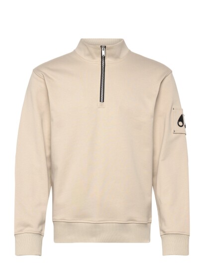 Moose Knuckles Hartsfield 1/4 Zip   CreaM