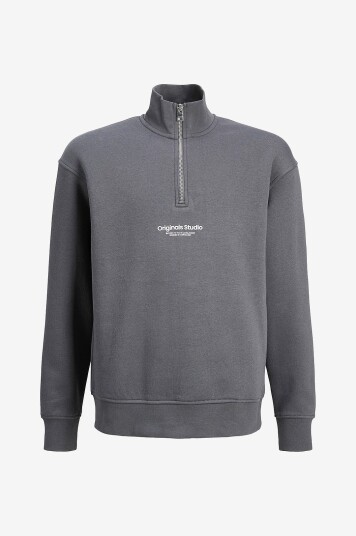 Jack & Jones Junior Collegegenser jorVesterbro Sweat Quarter Zip Grå