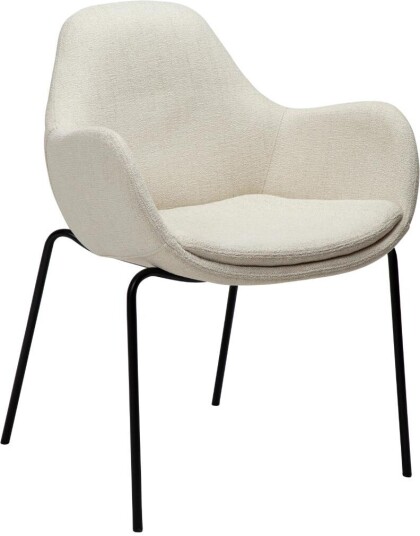 Zimmer Dan Form spisestuestoler med armlene boucle beige.