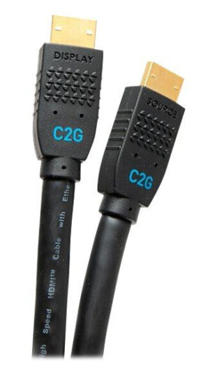 C2G 12ft Ultra Flexible 4K Active HDMI Cable Gripping 4K 60Hz - In-Wall M/M - HDMI-kabel med Ethernet - 3.7 m