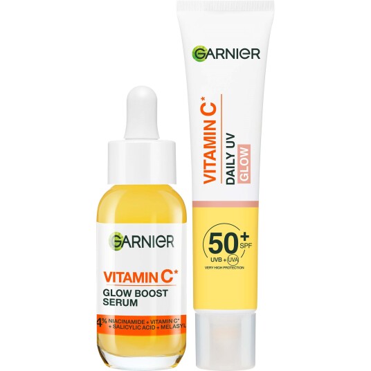 Garnier Vitamin C* Bundle Daily UV Glow Fluid SPF50+ 40 ml & Serum 30 Garnier Vitamin C* Bundle Daily UV Glow Fluid SPF50+ 40 ml & Serum 30