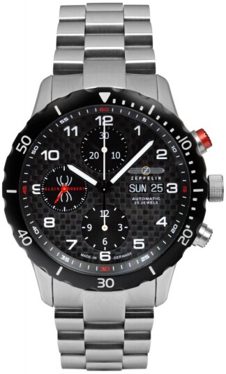 Zeppelin Herreklokke 7216M2 Alain Robert Sort/Stål Ø42 mm