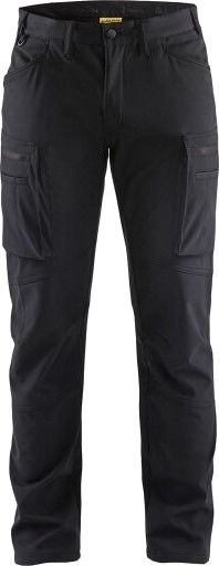 Blåkläder Workwear Service softshell arbeidsbukser, sort, str. C58
