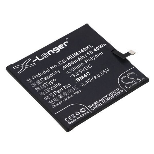Xiaomi 2016080 batteri (4300 mAh 3.85 V, Sort)