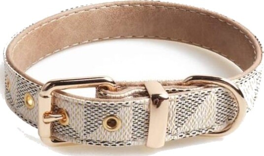 Beige Brunt Design Halsbånd Til Hund Beige Brunt Design Halsbånd Til Hund