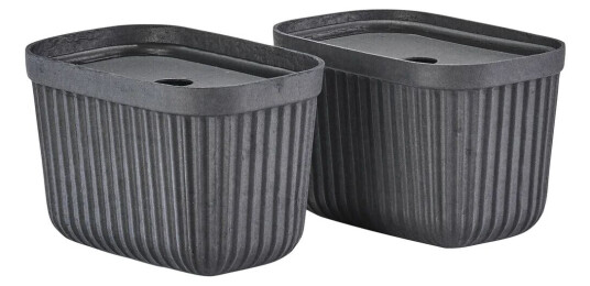 Zone Pulp oppbevaringsboks 15x23 cm 2-pack Black