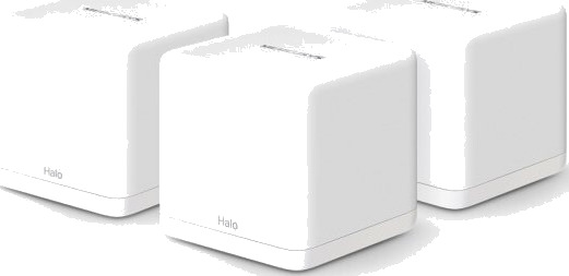 Mercusys Halo H60X 3-Pack Mesh Router Wi-Fi 6 Dobbelbånd Hvit