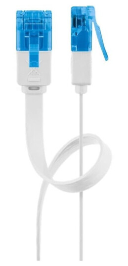 Goobay Cat6a 3m U/UTP RJ45 Nettverkskabel Hvit