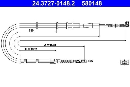 Bremsewire ATE 24.3727 0148.2