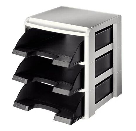 Leitz Plus letter tray black light grey Leitz Plus letter tray black light grey