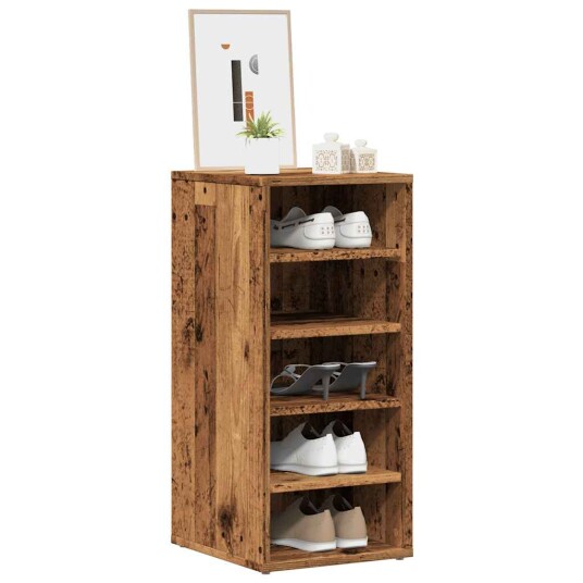 Skoskap 2 stk gammelt tre 32x35x70 cm konstruert tre 8721158440600 Skoskap 2 stk gammelt tre 32x35x70 cm konstruert tre 8721158440600