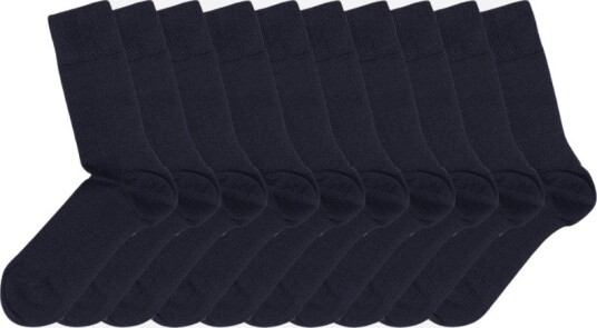 Eton By Syversen 10pk bomull sokk comfort top 41 45 blå herre