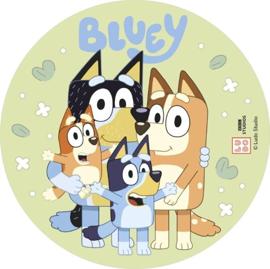 Dekora Spiselig Kakebilde Bluey Og Bingo Ø20cm